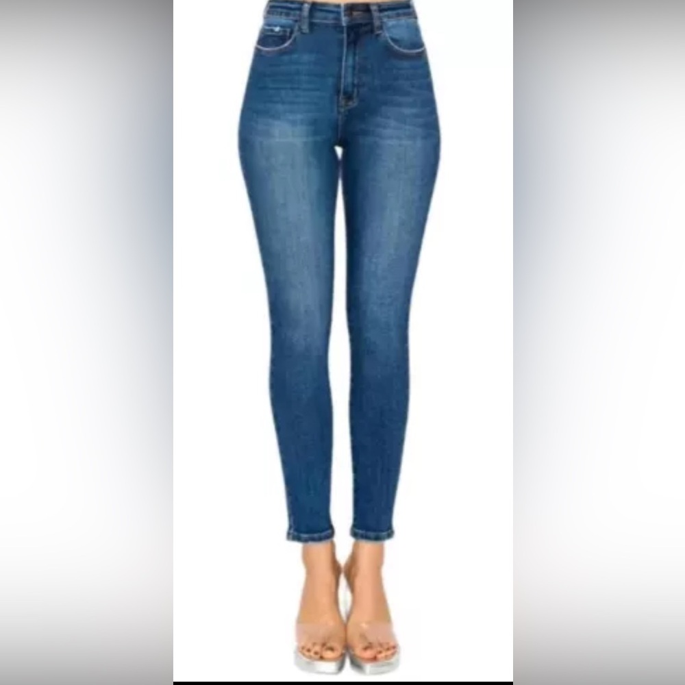 Wax Jean Comfy Knit Denim Women's High Rise Ankle Size 13/31 Skinny Shaping